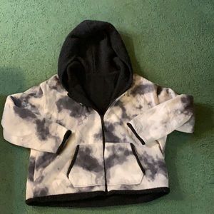 Victoria Secret Pink Bling  Black Tye Dye Fleece  Size Large